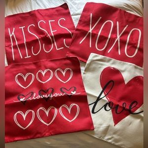 Valentines Day Pillow Cases 18x18 (never used non smoking home)